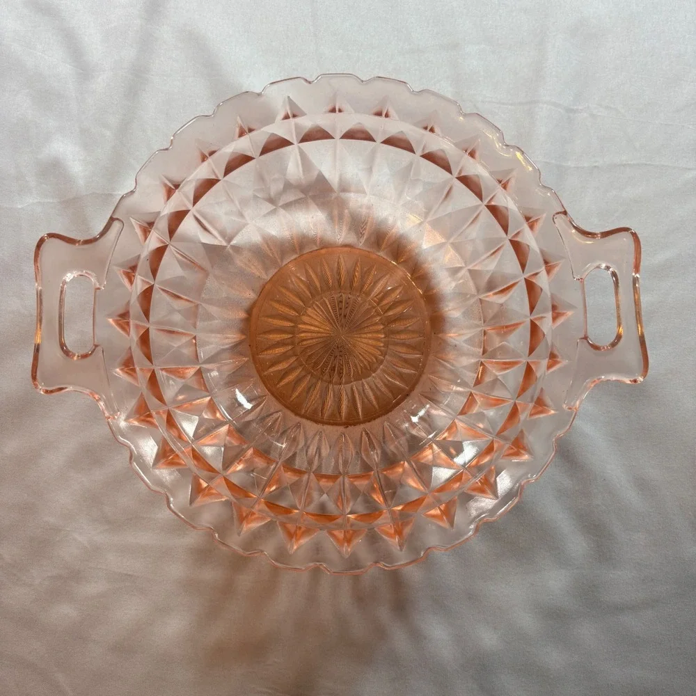 Indiana Glass Miss America Pink Depression Glass Serving Bowl 10